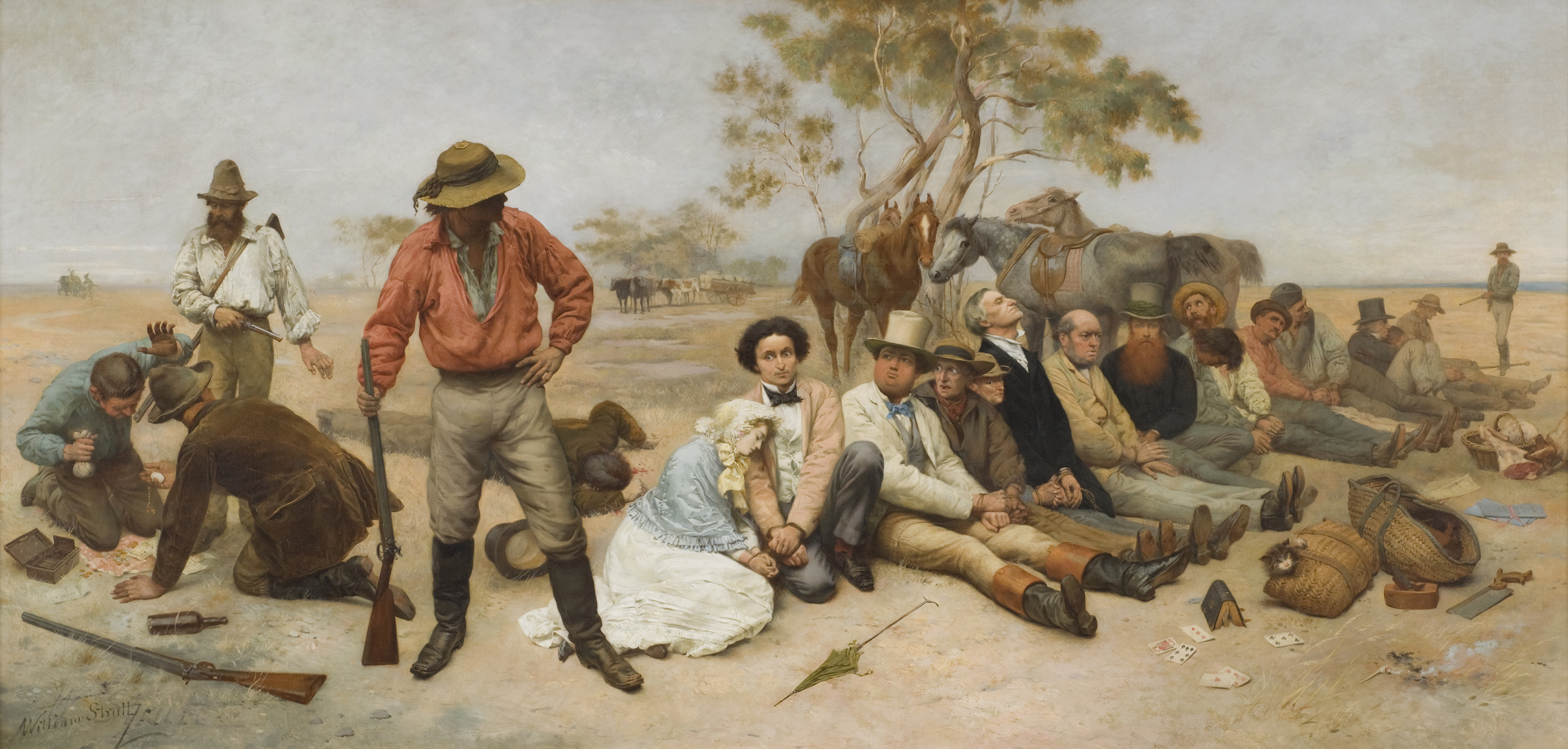 A painting of bushrangers